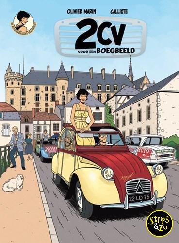 Autoreportages van Margot 3 2cv voor een boegbeeld